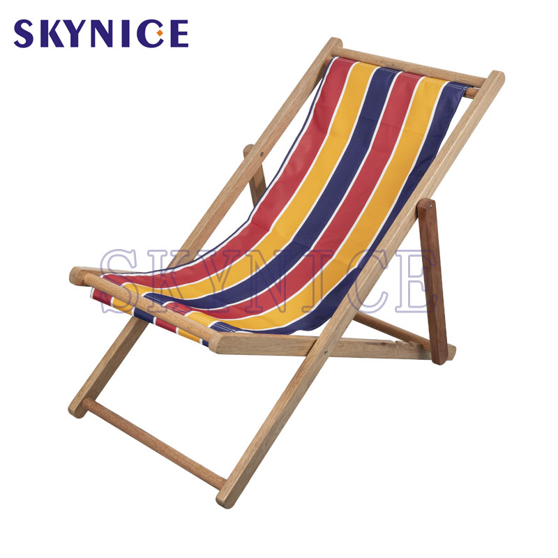 брезентовый кресло с регулируемым наклонным лежачим деревянным пляжем